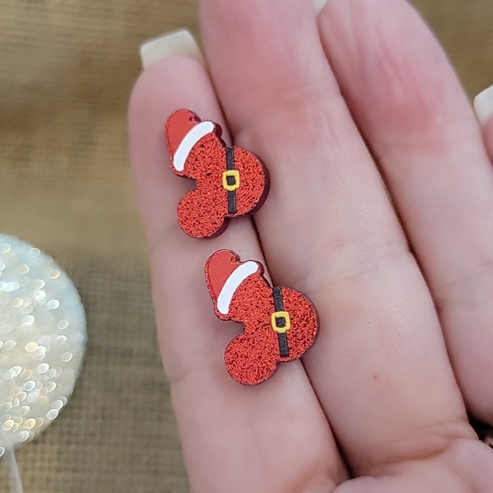 SANTA MICKEY EARRINGS